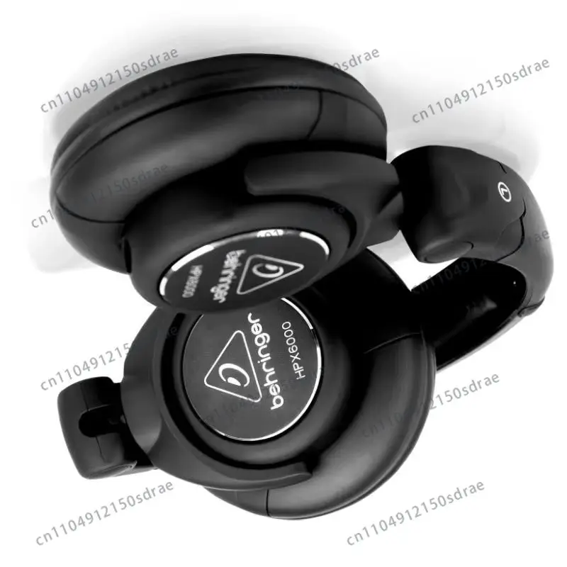 Fones de ouvido profissionais para DJ BEHRINGER HPX6000 com drivers de neodímio de alta potência de 50 mm e fones de ouvido dobráveis e giratórios para DJs.