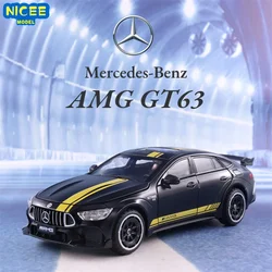 1:24 Mercedes Benz AMG GT63 Sports car Diecast Metal Alloy Model car Sound Light Pull Back Collection Kids Toy Gift A478