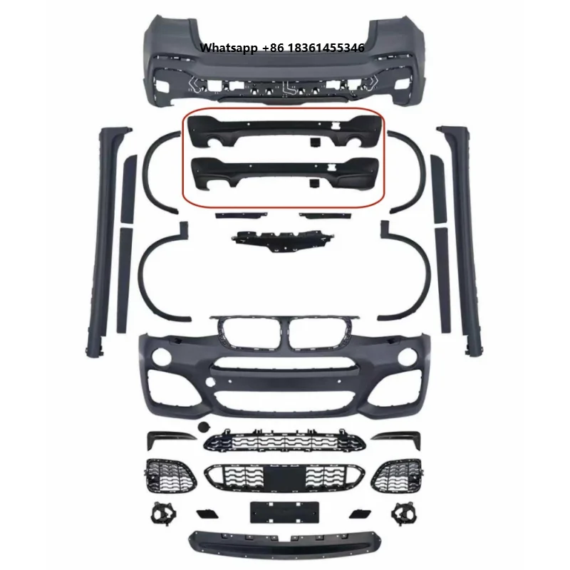 For  X4 F26 14-20 Modified To M Sport Conversion Kit F26 MT Facelift Kit Car Modification Front RWhole Body Kit