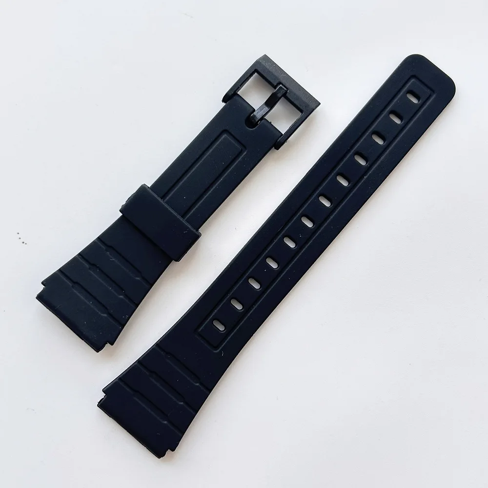 Fo 12mm 14mm 16mm 18mm 20mm 22mm Casio PU Watch Strap Series F91W Bracelet W800H AE1200 SGW400H Convex Watchband Band Wristband