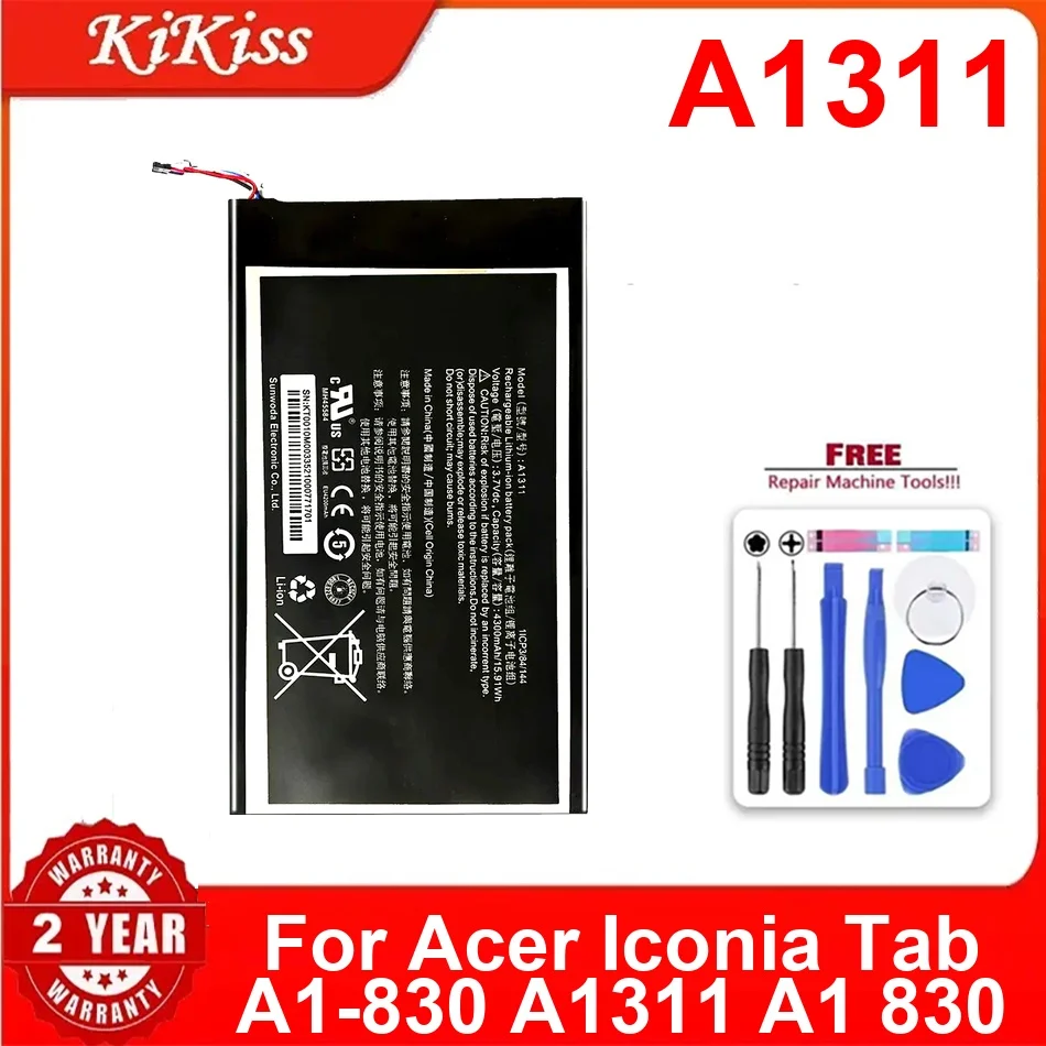 

Аккумулятор A1311 4300 мАч для Acer Iconia Tab A1-830 A1 830, прочный сменный планшет