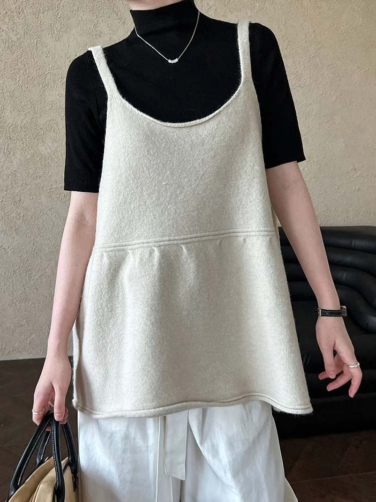 Women Red Gray Brief Knitting Elegant Big Szie Vest New O-collar Sleeveless Fashion Tide Spring Autumn