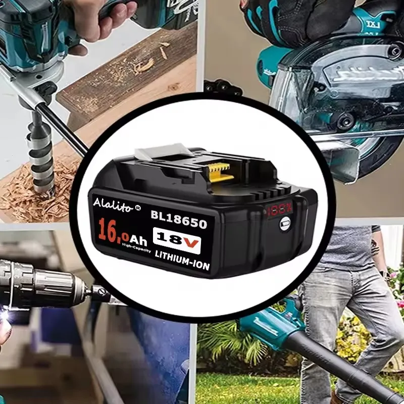 Batterie lithium-ion aste avec écran LED, Makita 18V, 16Ah, BL1840, BL1850, BL1830, 16000mAh, Nouveau