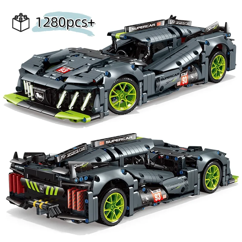 

Создайте свой собственный 1:14 технический суперкар, 1280 шт., набор строительных блоков-коллекционная игрушка для мальчиков, идеальный подарок на Рождество и день рождения