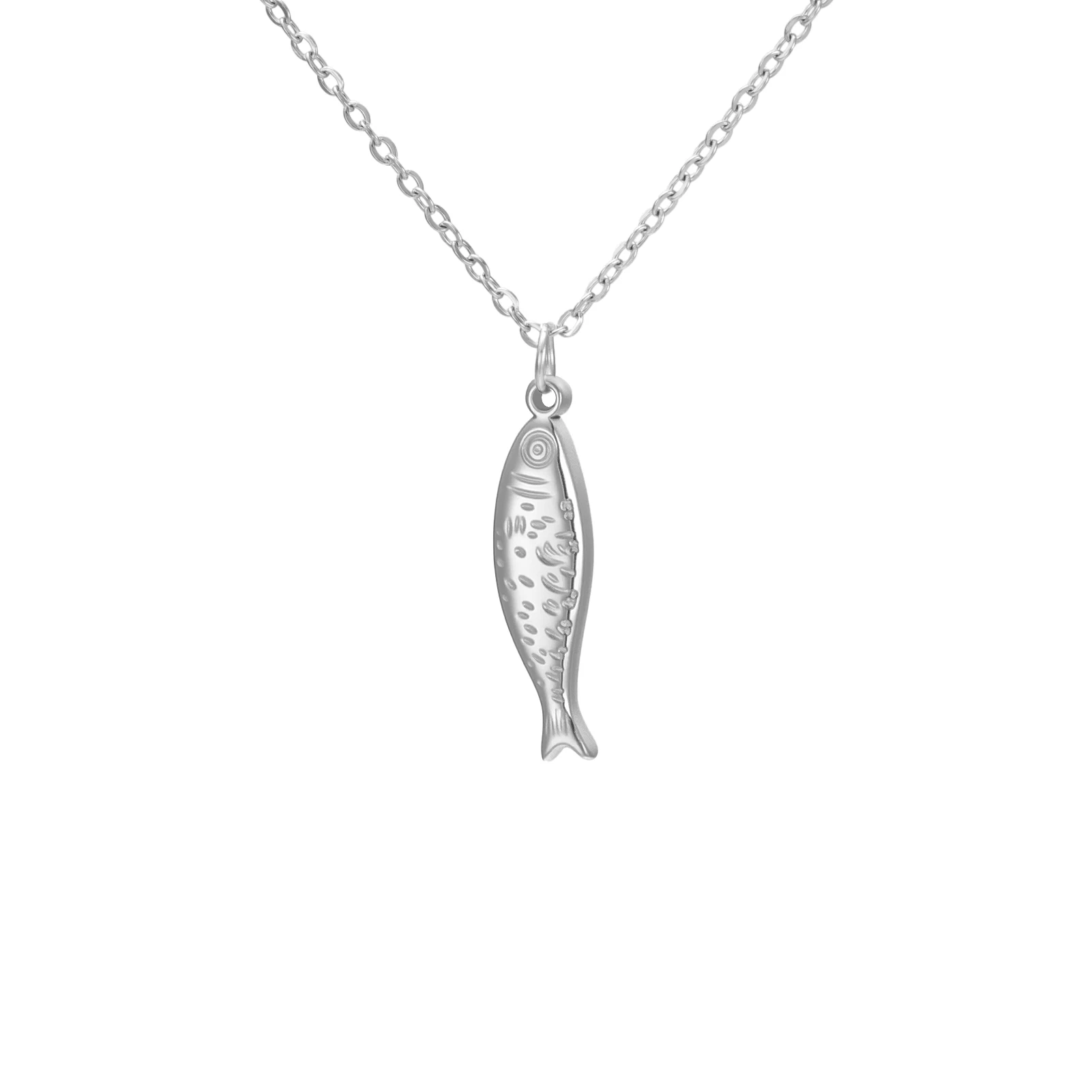 COOLTIME Modische Fisch-Anhänger-Halskette für Damen, Edelstahl, verstellbarer Schmuck, perfekt für Alltag, Geschenke und Termine – Detail 14