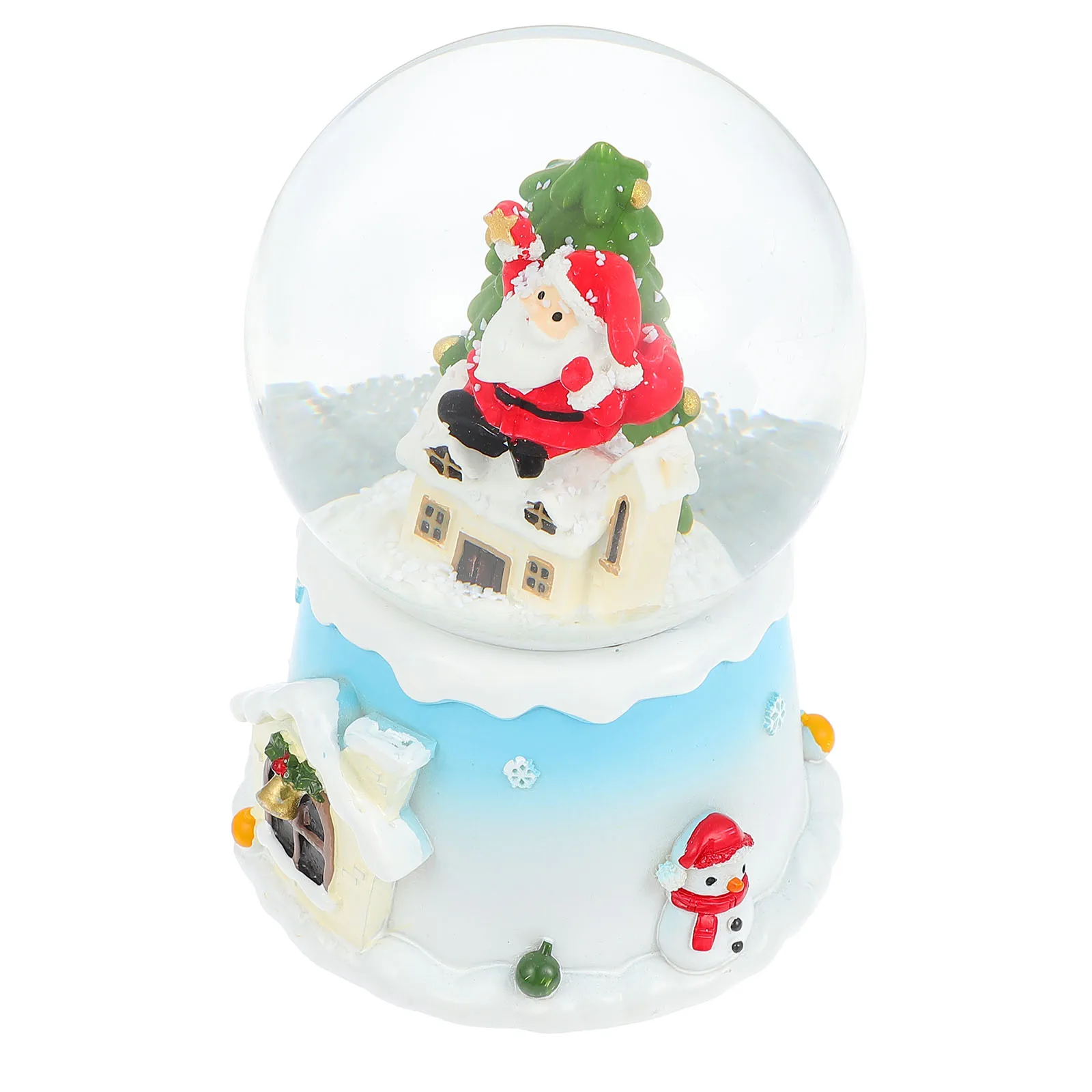 

1Pcs Musical Luminous Resin Crystal Ball Xmas Snow Globe Xmas Gift Christmas Ornament Decorative Snow Globes Desktop Decoration