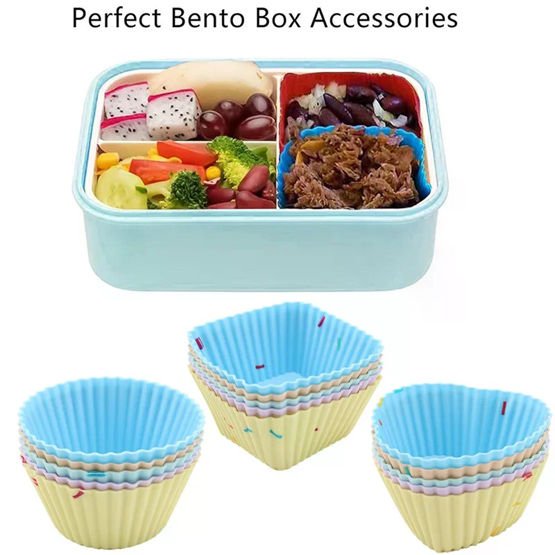 Pcs Silicone Lunch Box Dividers Bento Lunch Box Dividers Lunch Dividers Dish Cups Salad Dressing For Kids Lunch Accessories 5