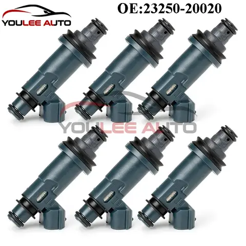 6PCS 23250-20020 23209-20020 Fuel Injectors For Toyota Avalon Camry Highlander Sienna Solara Lexus ES300 RX300 3.0L1997-2004