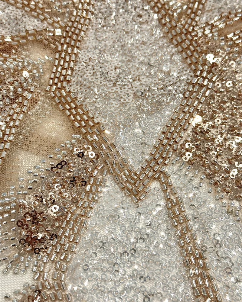 قماش دانتيل مطرز بالترتر الأفريقي الفاخر 2025 جودة عالية العريس النيجيري الزفاف الزفاف التطريز الفرنسية تول الخياطة