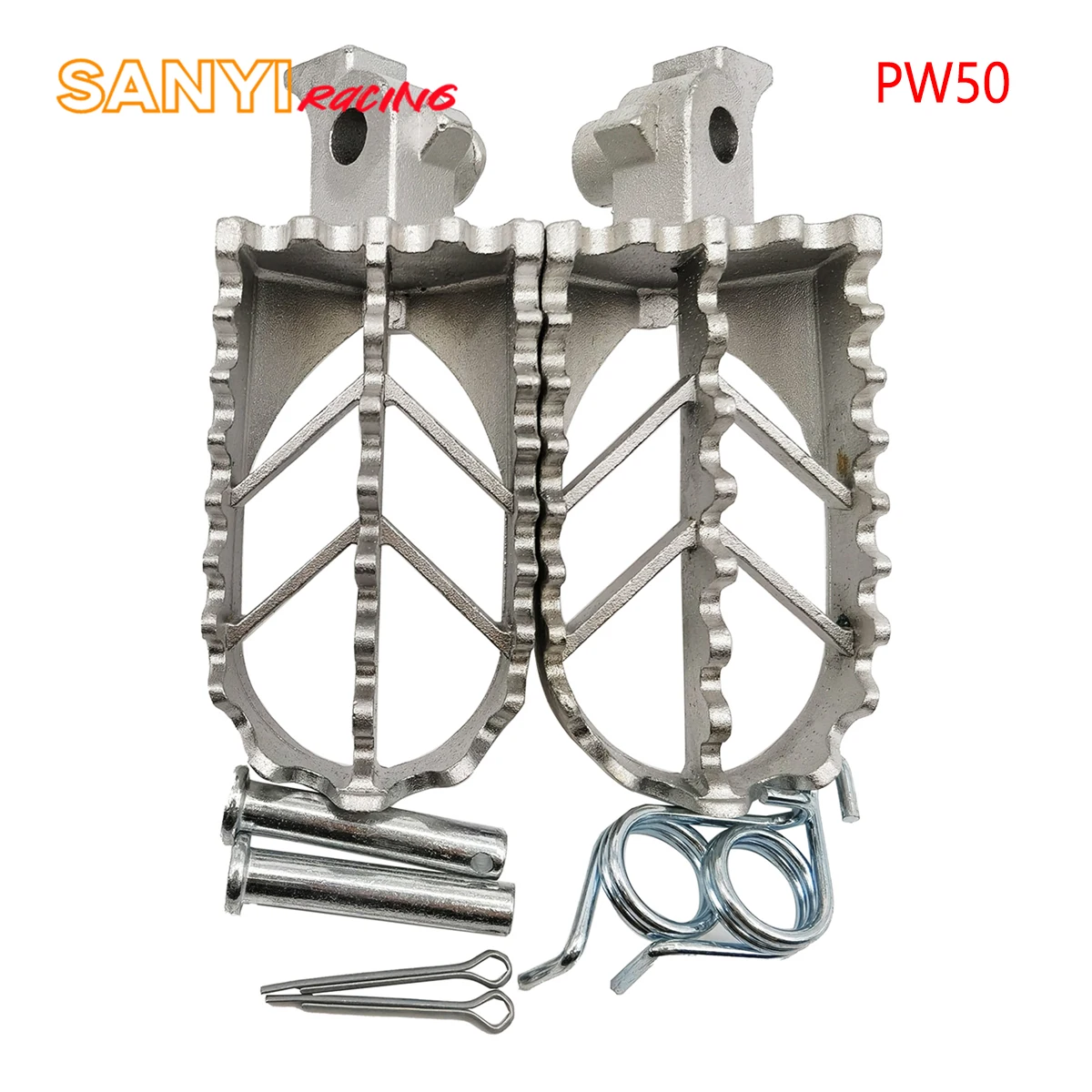 Stainless Steel Footpegs Foot Rest Pegs For TW200 PW50 PW80 Pit Dirt Motor Bike Motorcycle