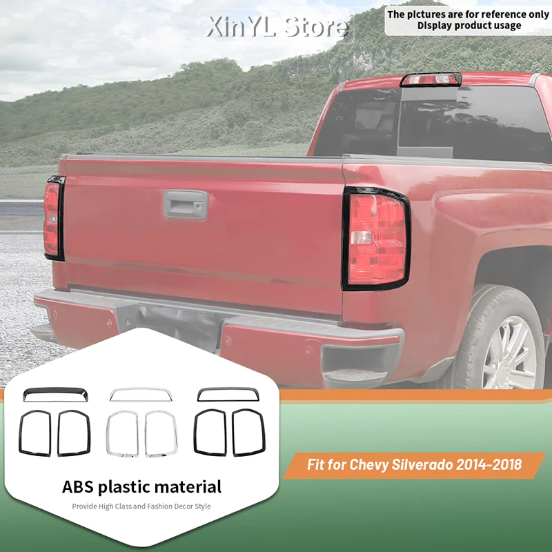 

Car High Mount Brake Light Tail Light Cover For Chevrolet Silverado 2014 2015 2016 2017 2018 Exterior Accessories