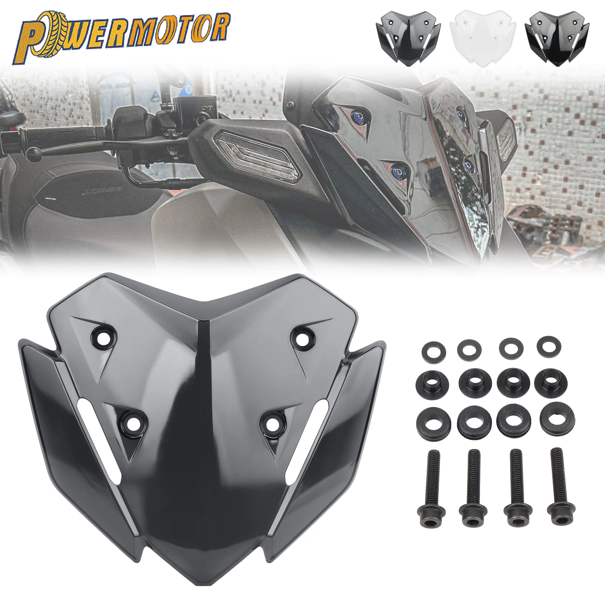 

Motorcycle Windshield For YAMAHA XMAX 125 250 300 Visor Deflector WindScreen Fairing 2023 2024 Scooters Modified Accessories