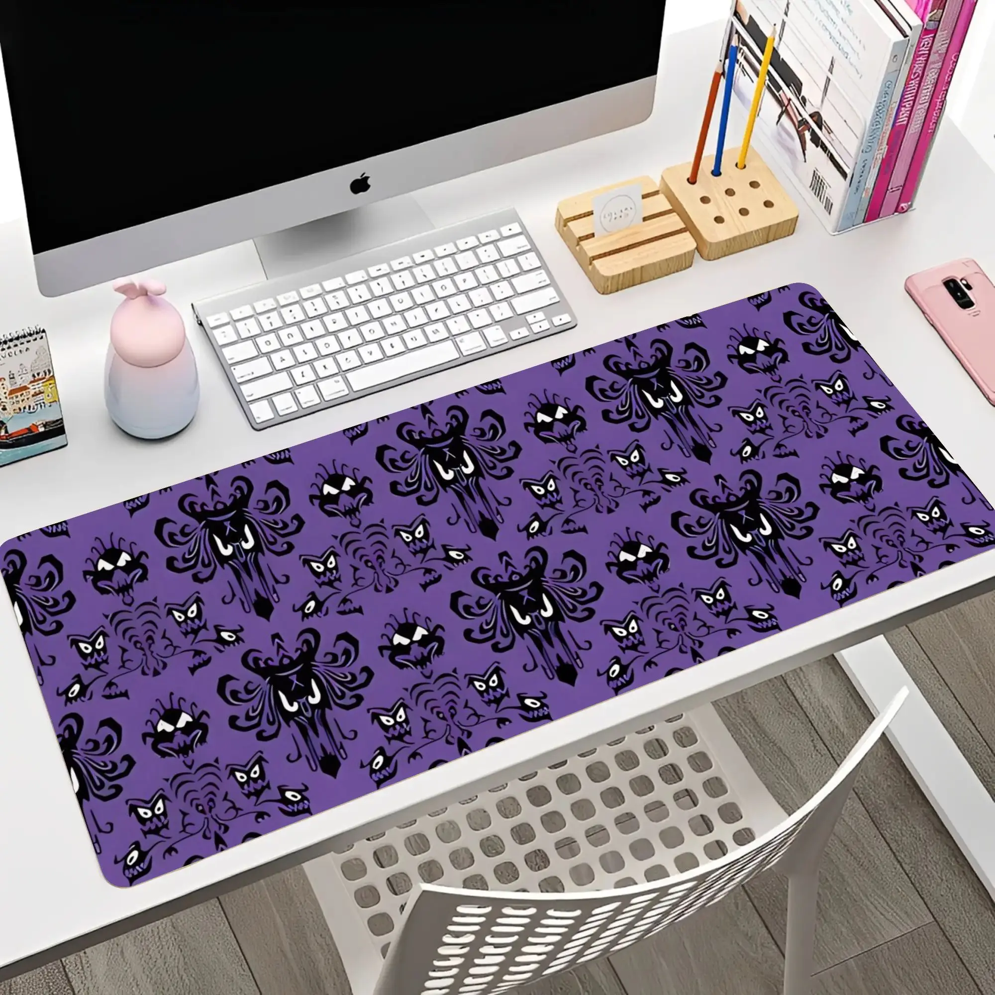 1PC Large Mouse Pad 1PC Rubber Base XXL Mousepad Extra Large Halloween Horror Ghost Game Mouse Pad - Tabletop Pad with Non-Slip