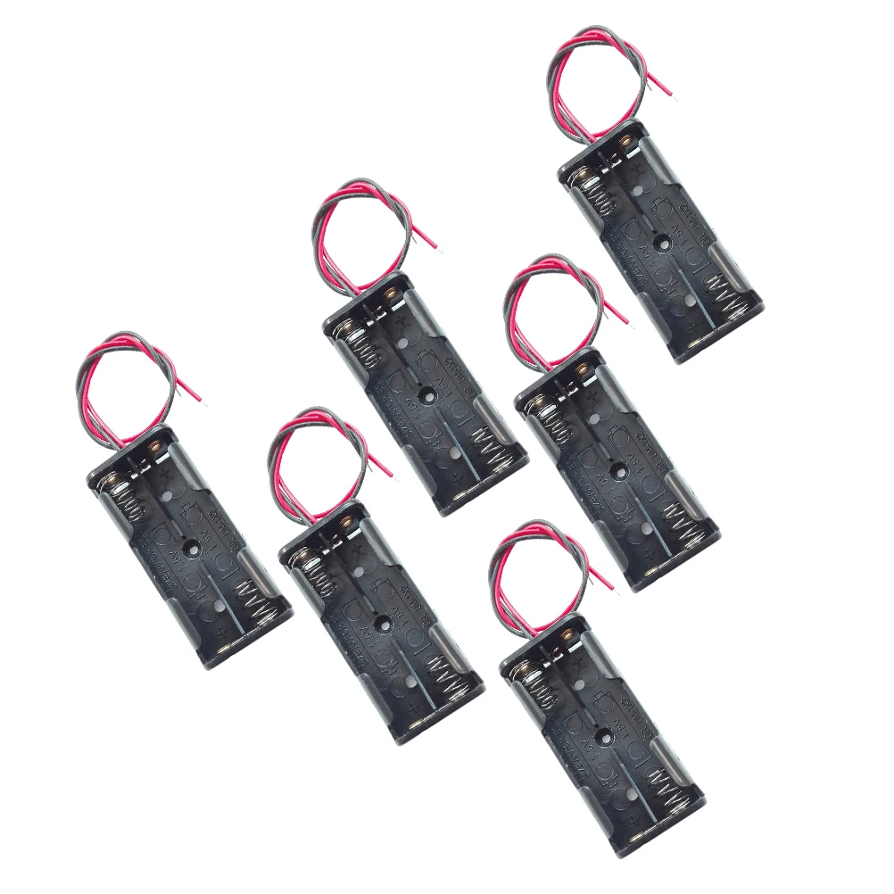 

Case Holder for 2 x 1.5V AAA Lightweight Portable Wire Connector DIY Projects Bracket Storage Box