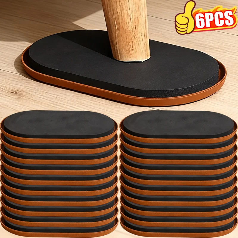 

2/6PCS EVA Furniture Moving Sliders Oval Hardwood Floors Protector Pads Anti-Scratch Sofa Bed Cabinet Furniture Moving Mats