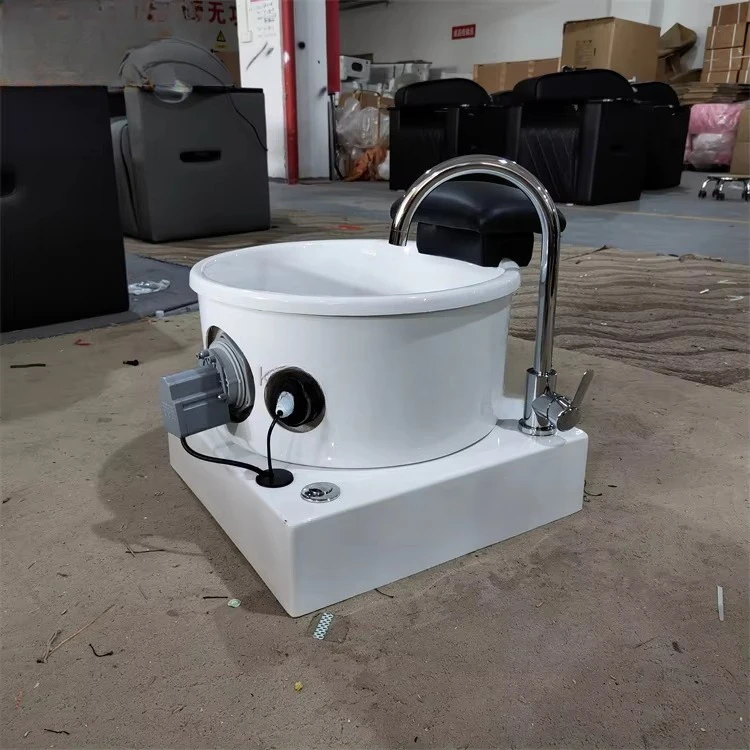 KISEN Professional Multifunctional Foot Bath Basin For Nail Salon - Portable Pedicure Bowl With Plumbing Drainage System