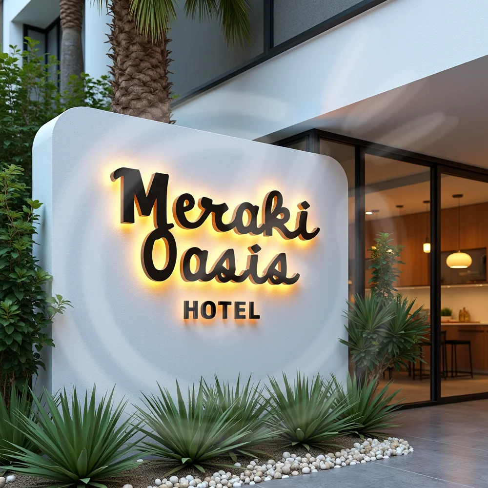 맞춤형 3D 백라이트 문자 간판, 실내외용 금속 LED 조명 회사 비즈니스 간판