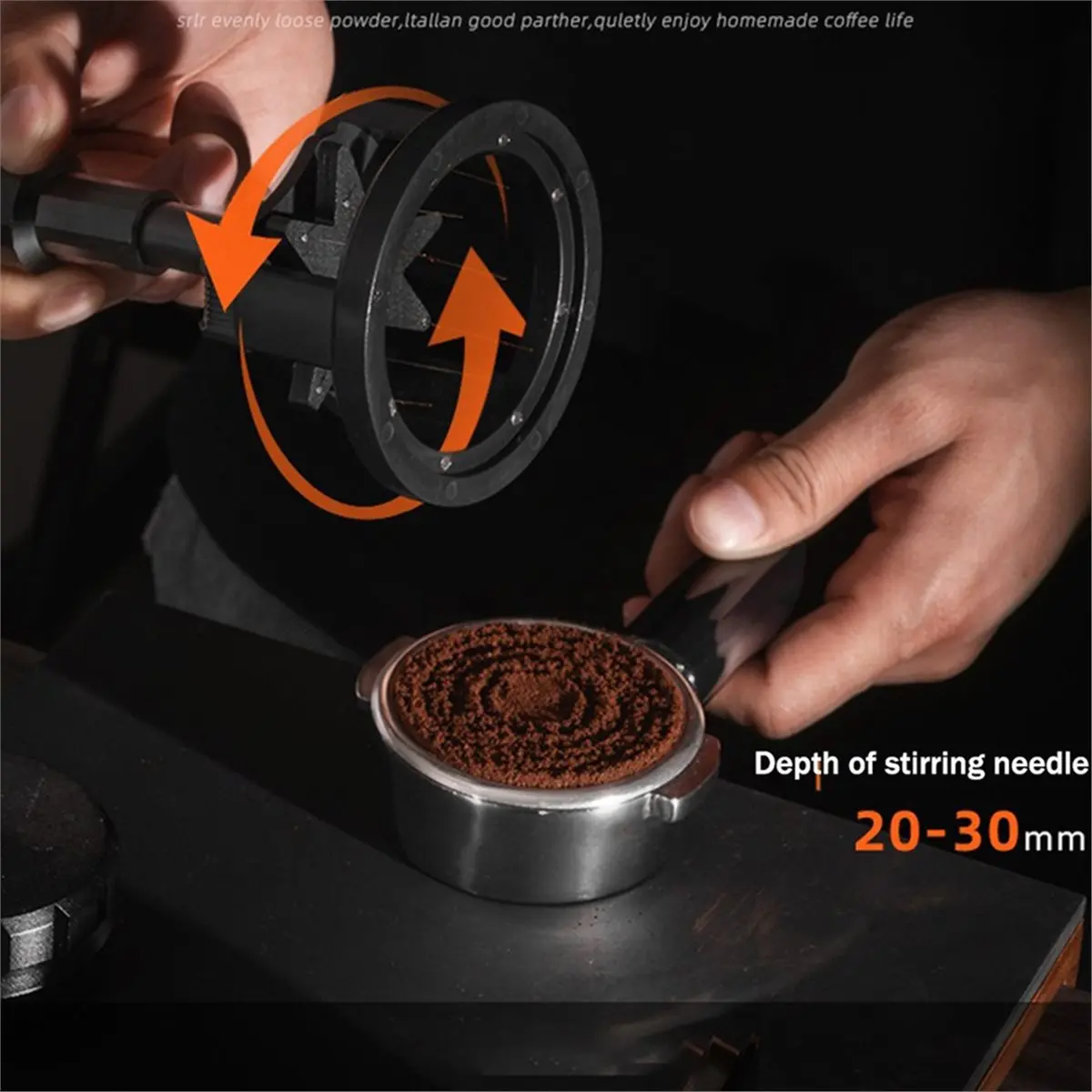 Press Rotary Tamper Needle 51mm Magnetic Dispersive Powder Needle Coffee Powder Evenly Breaks Coffee Distributor 2pc