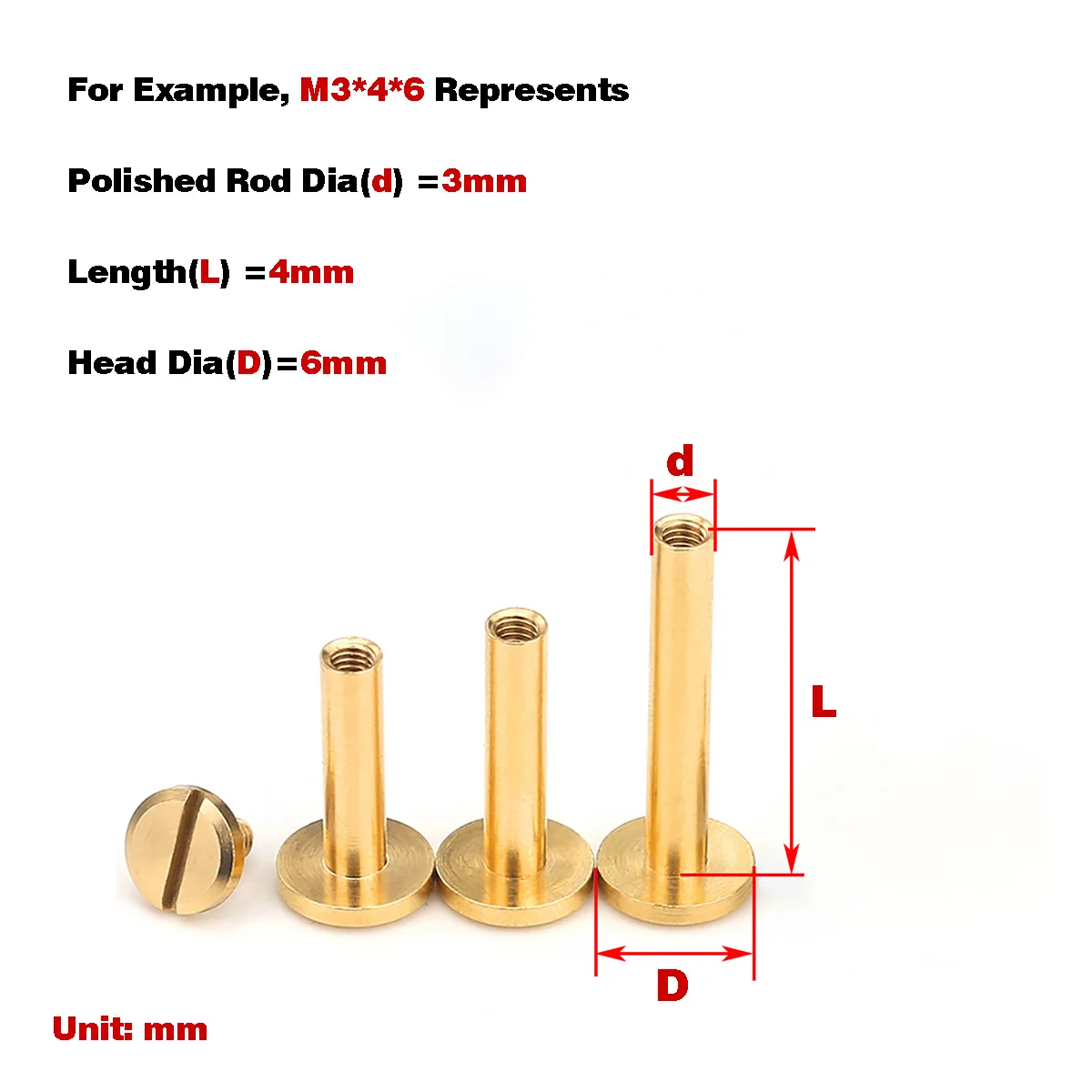 

Copper Flat Head Slotted Female Rivet/Lock Screw / Leather Connection Accessories