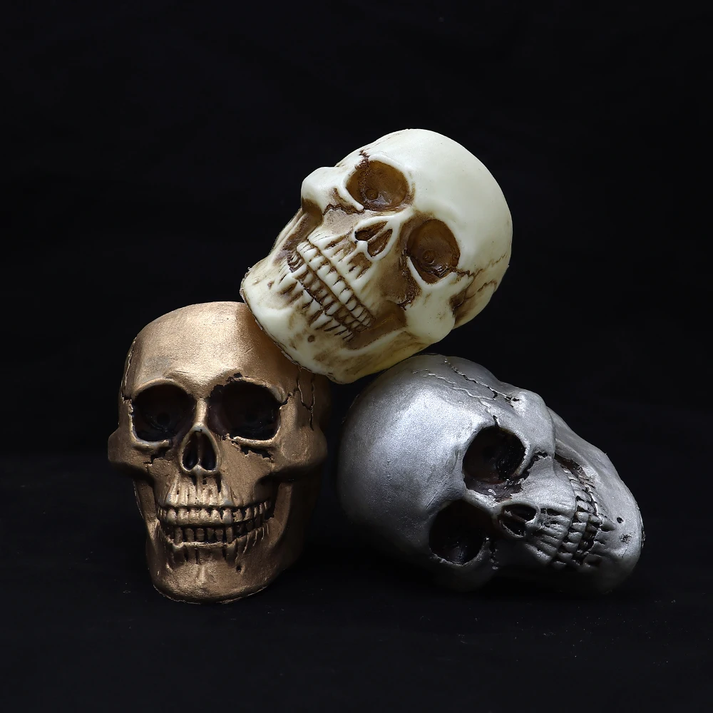 

Skull Decoration Realistic Plastic Skull Model Pendant Statue Sculpture Horror Prop Haunted House Party Decorations Halloween