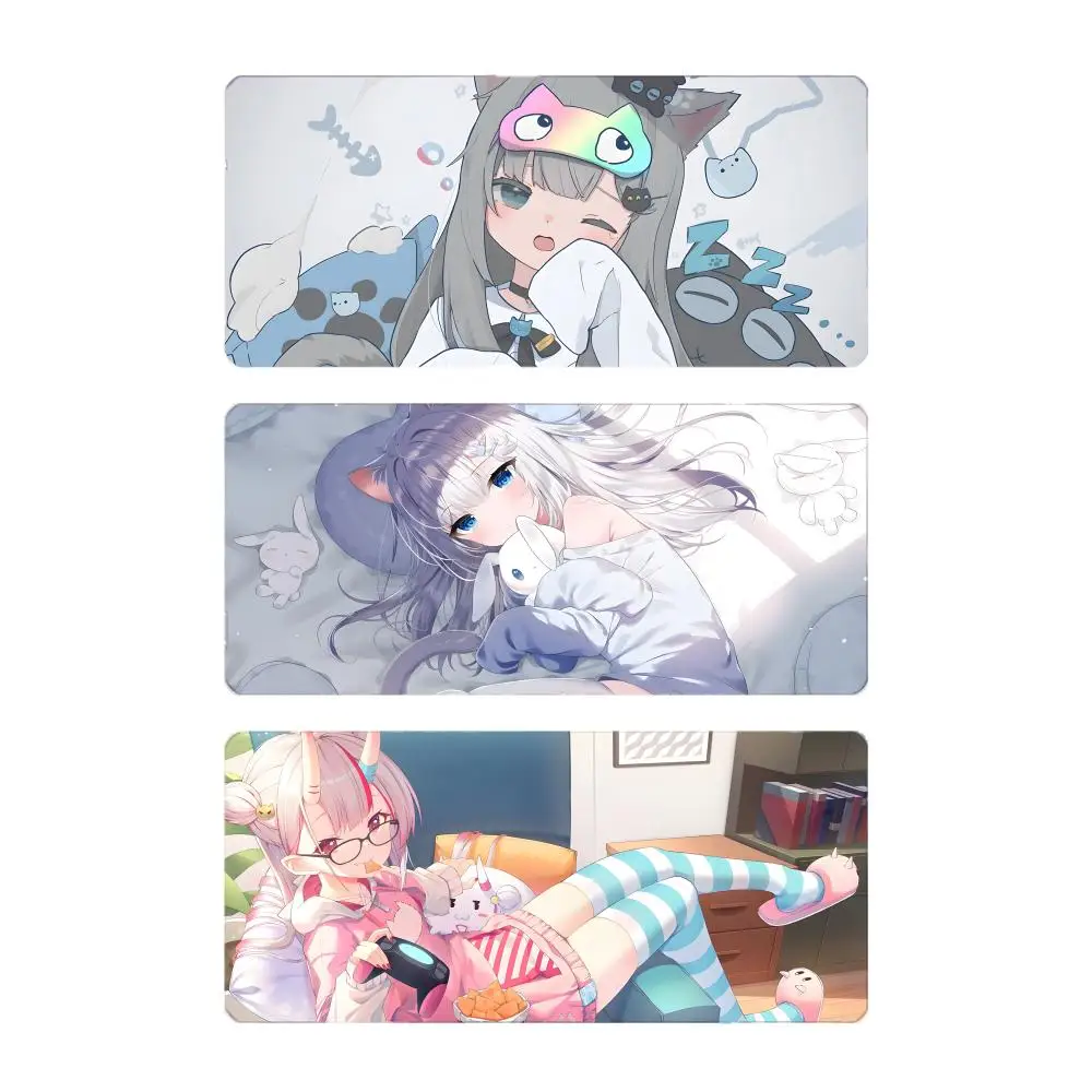 vtuber cute Nachoneko Mouse Pad Mousepad Large Gaming LockEdge Thickened PC Table Desk Mat