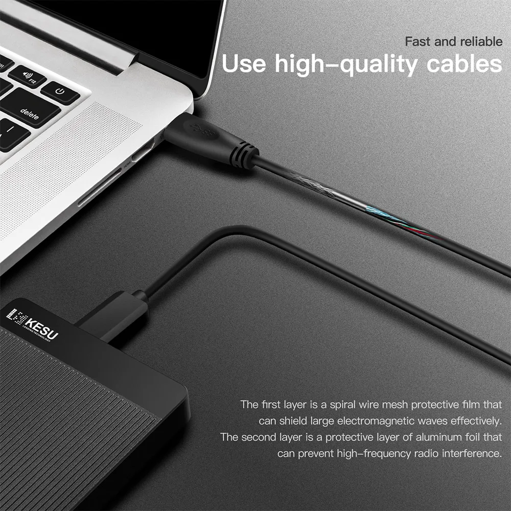 KESU Portable External Hard Drive 1TB USB3.0 High-Speed Storage Device for PC, Laptop, PS4, PS5, Mac,File Backup & Data Storage