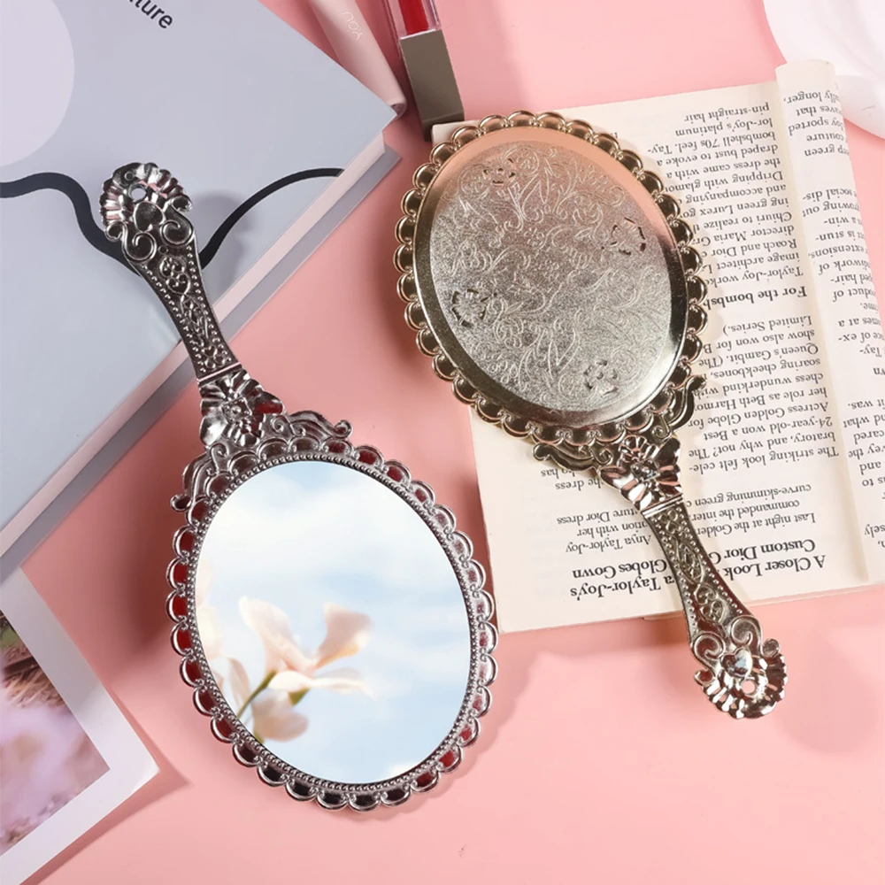 Portable Cosmetic Mirror Lightweight Handheld Makeup Mirror Vintage Hand Mirror Eco-Friendly For Fashion Show Makeup Purse