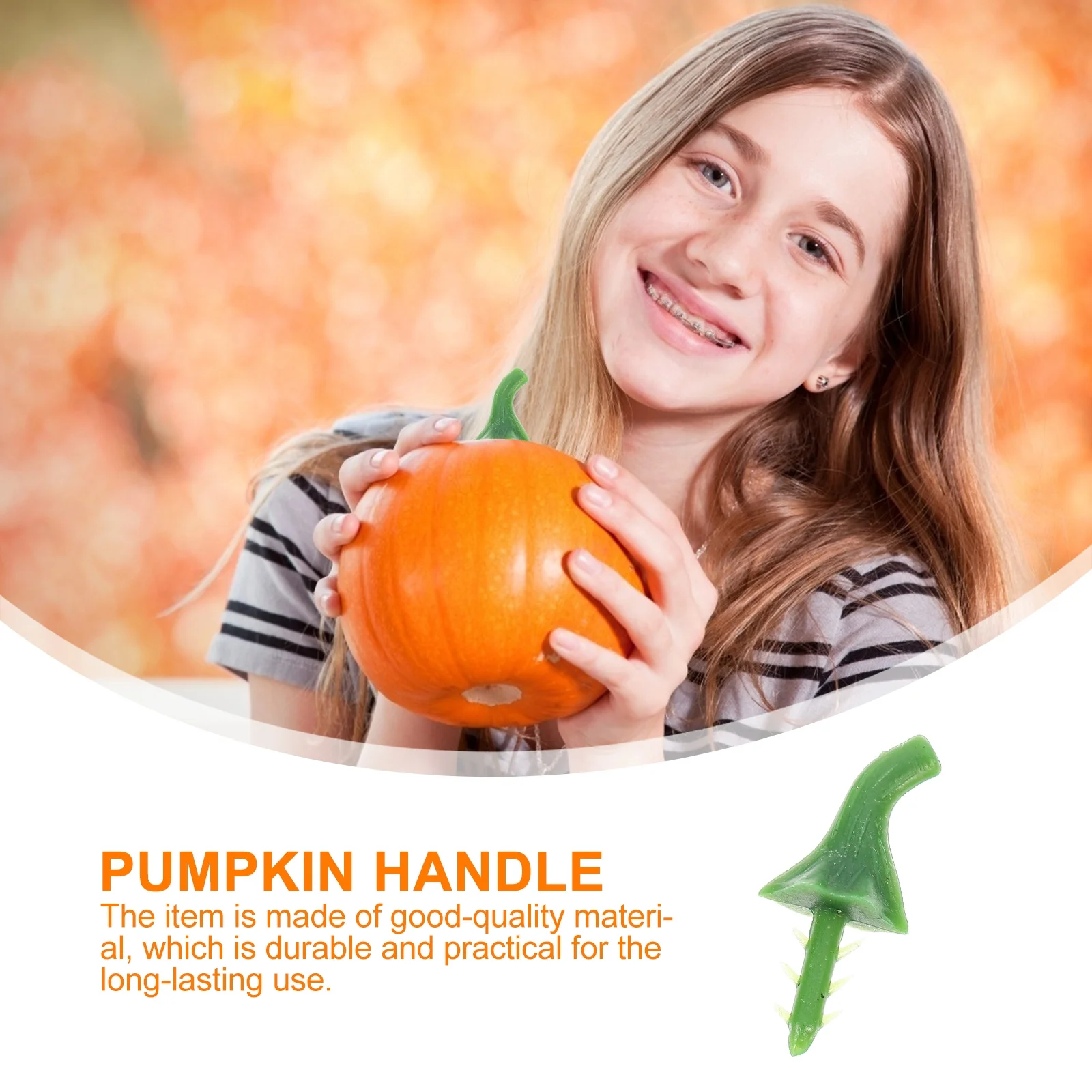 

100Pcs Pumpkin Stem Plastic Handle Costeffective Durable Practical Longlasting Use DIY Jackolantern Decor Pumpkin Handle