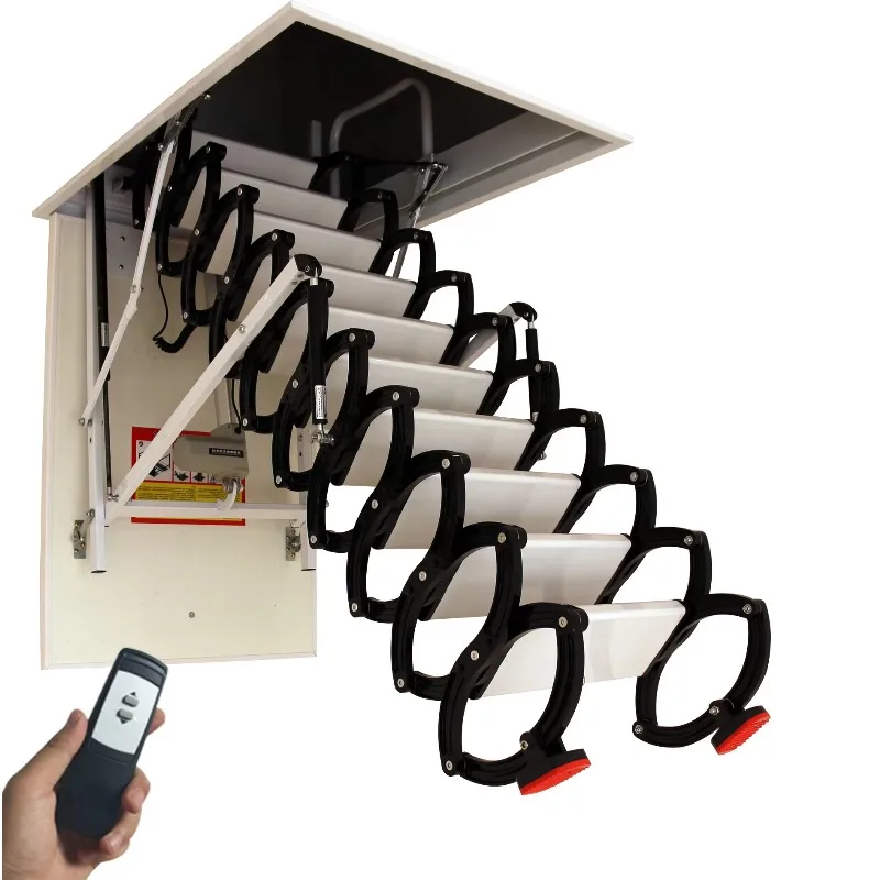 

Электрическая телескопическая промышленная лестница из титано-магниевого сплава, современный дизайн, портативная складная лестница для склада/антресоли