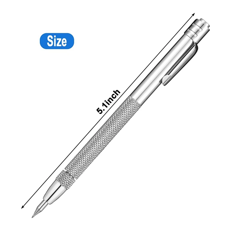 5 Pack Ceramic Glass Marking Pen With Magnet,Universal Aluminum Etching Engraving Pen For Glass/Ceramics/Metal Sheet