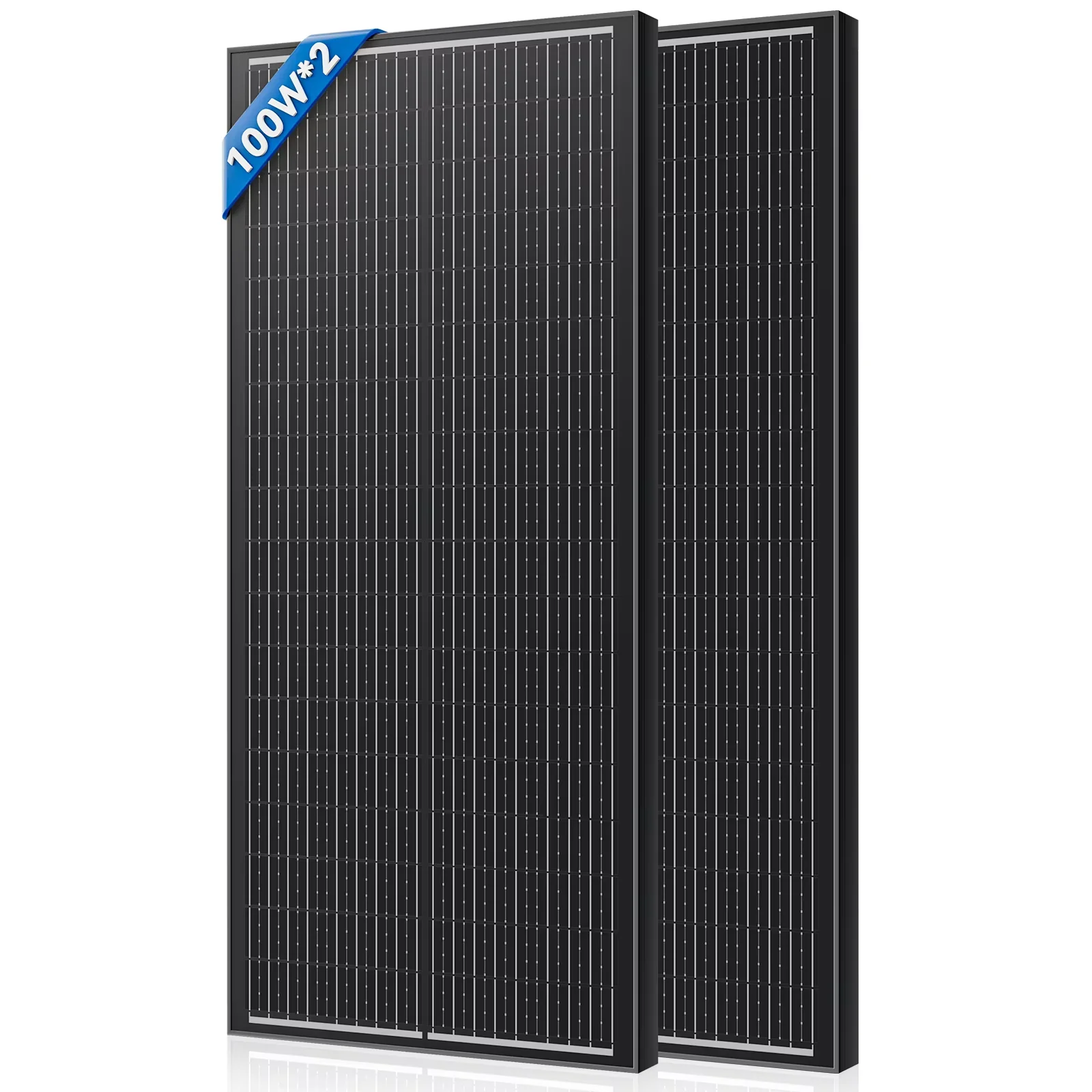 RVPOZWER 12.8V 100W/200W/300W/400W 18BB Rigid Solar Panel N-Type Mono Cells Waterproof PV Module for Camping Home RV image 3