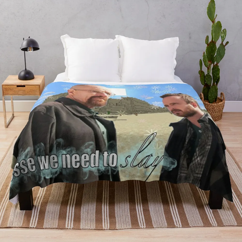 

jesse we need to slay breaking bad Throw Blanket Travel Blanket