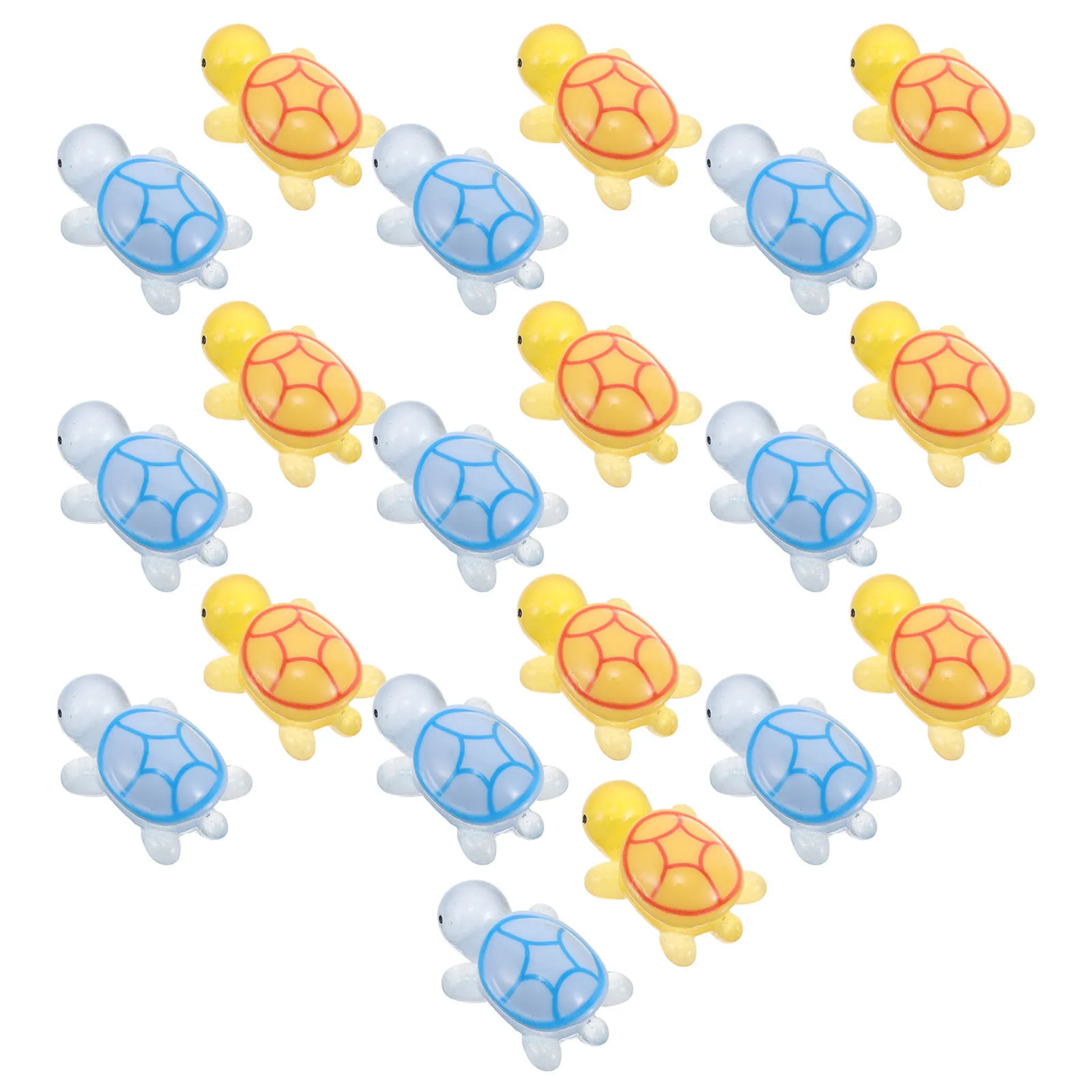 

20pcs Glow In The Dark Turtle Ornament Car Dashboard Decor Mini Resin Animal Figurines Night Luminous Auto Interior Accessories