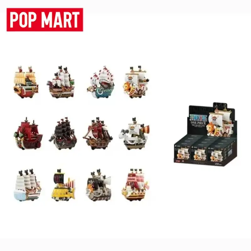 POPMART ONE PIECE THE GRAND LINE SERIES VEHICLES Caja Sorpresa, Bolsa de Juguetes, Muñeca, Figura de Anime Linda, Adornos de Escritorio, Colección