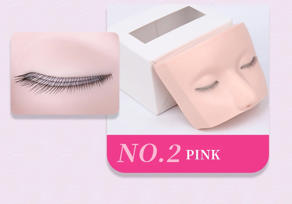 Wimpernverlängerungs-Übungskopf, Silikonpuppe mit 3-Schicht-Wimpern, Make-up-Zubehör, Lehr- und Trainingswerkzeug – Detail 11