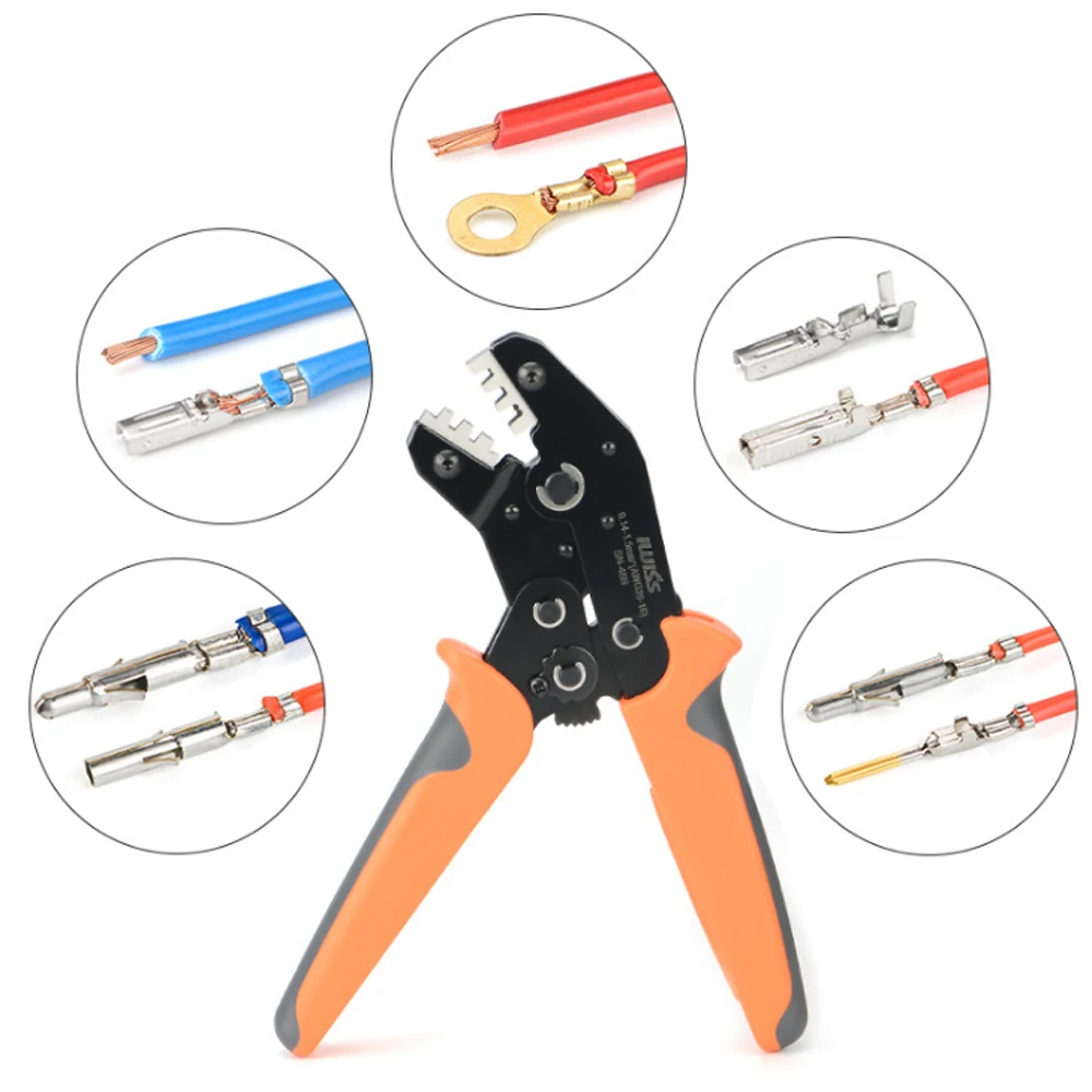 

Terminals Crimp Pliers Interchangeable Dies Wire Crimper Crimping Tools Ratcheting SN-48B Crimping Tool Crimping Pliers