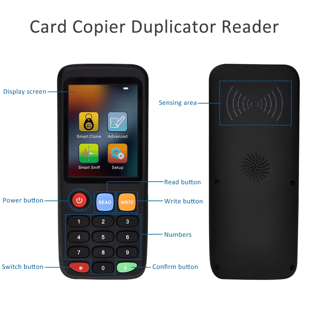 RFID smart chip reader NFC card copy writer IC ID clone X7 copier key tag duplicator all frequency NFC keyfob programmer decoder