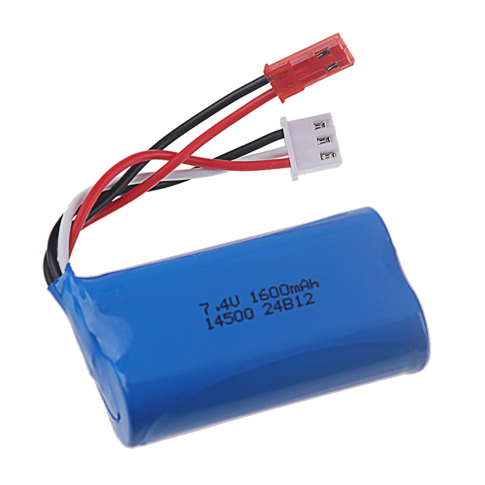 1600mah 7.4V Lithium-ion Battery 14500 For JJRC C8801 C8808 C8809 RC Car 2S 7.4V Battery 1200mah With JST PLUG An Charger sets