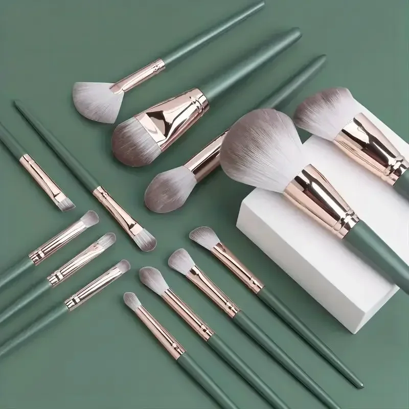 

14Pcs Makeup Brushes Set Large Fluffy Soft Eye Shadow Foundation Brush Women Cosmetic Powder Blush Blending Beauty Make Up Tools