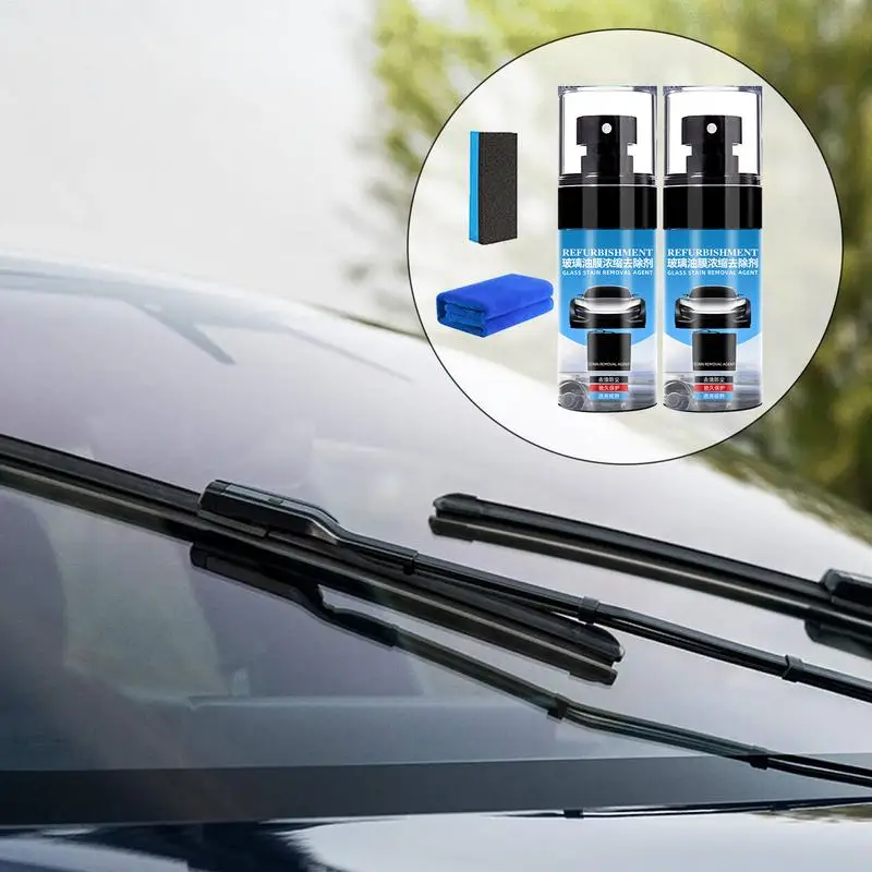 

Oil Film Cleaner 60ml Car Glass Oil Film Cleaner 2X Automotive Degreaser Agent For Cleaning Dirt Water Stains