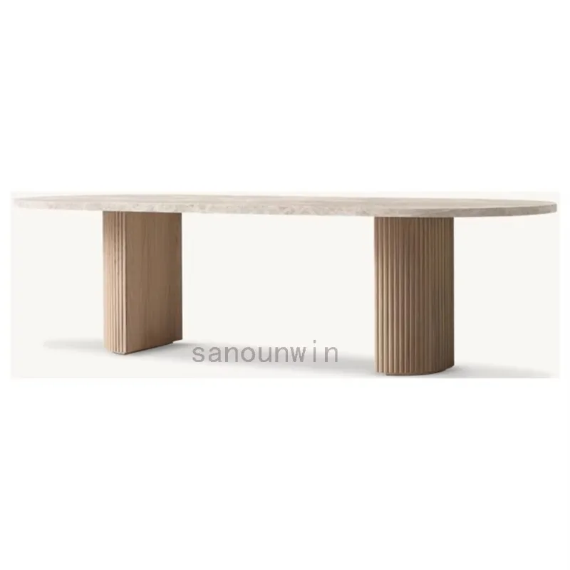 

Deluxe Byron Design Dining Table Dining Room Furniture Travertine Dining Table