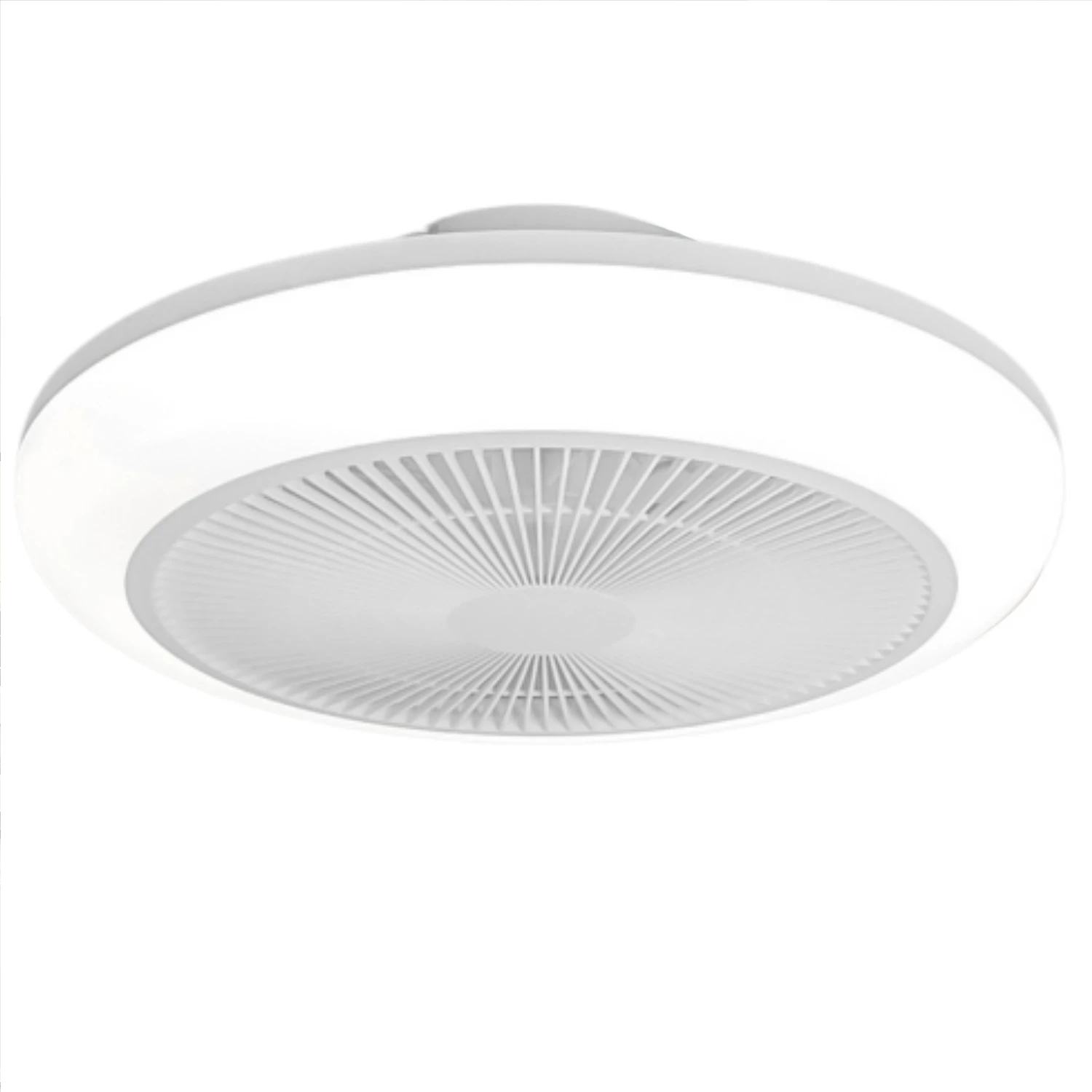 Einfacher, versiegelter Deckenventilator mit Licht, sicherer, ferngesteuerter, dimmbarer, kühler LED-Ventilator mit Lampe, moderne, schlichte Raumdekoration