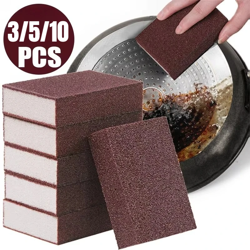 

3/5/10 шт., губка для удаления пыли, карборундовый ластик, бытовая щетка для чистки, губки для удаления накипи, губка для протирки варочной панели, кухонные инструменты