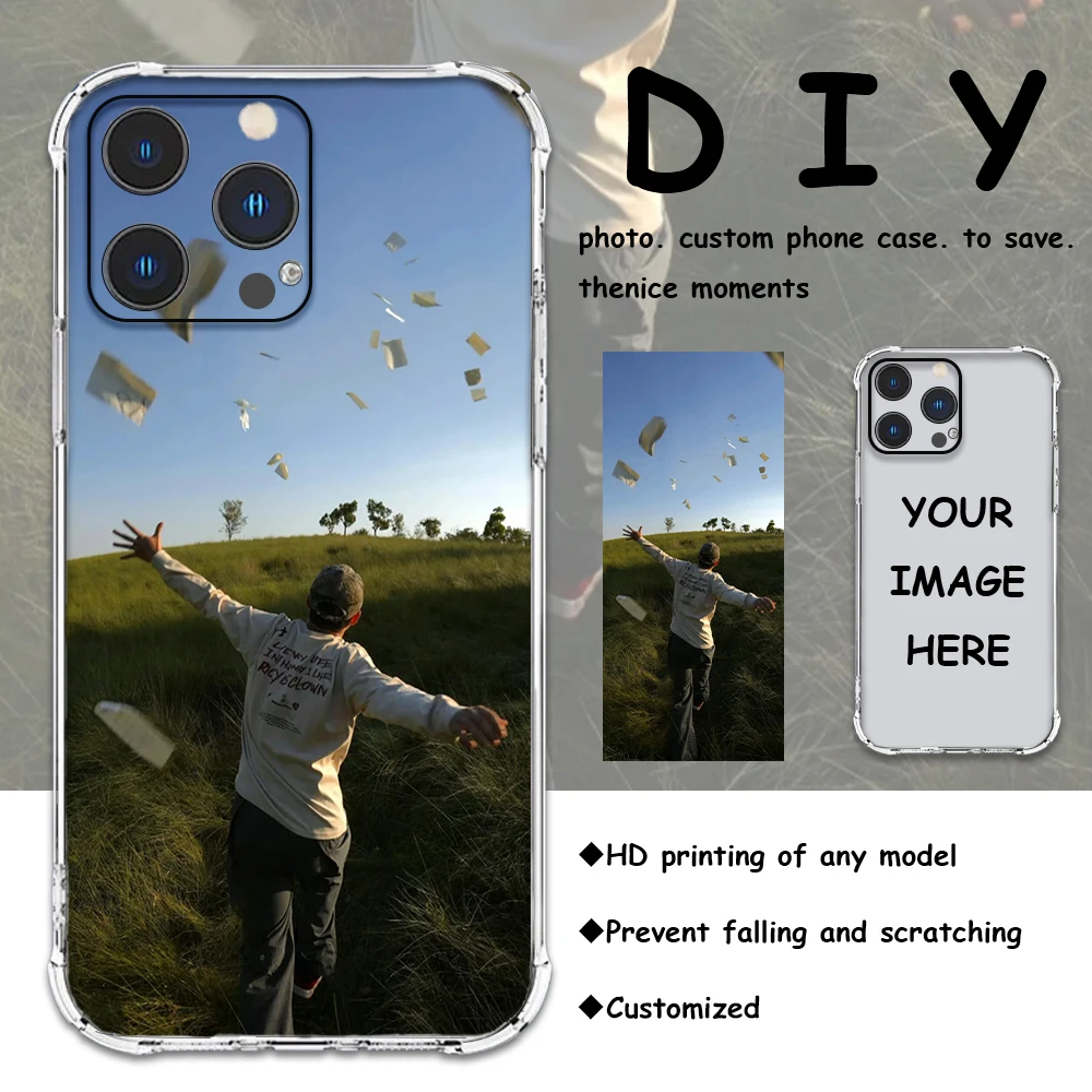 

Personalized Custome DIY Back Shadow Phone Case For iPhone 16 15 14 13 12 11 Pro Xs Max 16e X XR Mini 6 6s 7 8 Plus SE 2020 2022