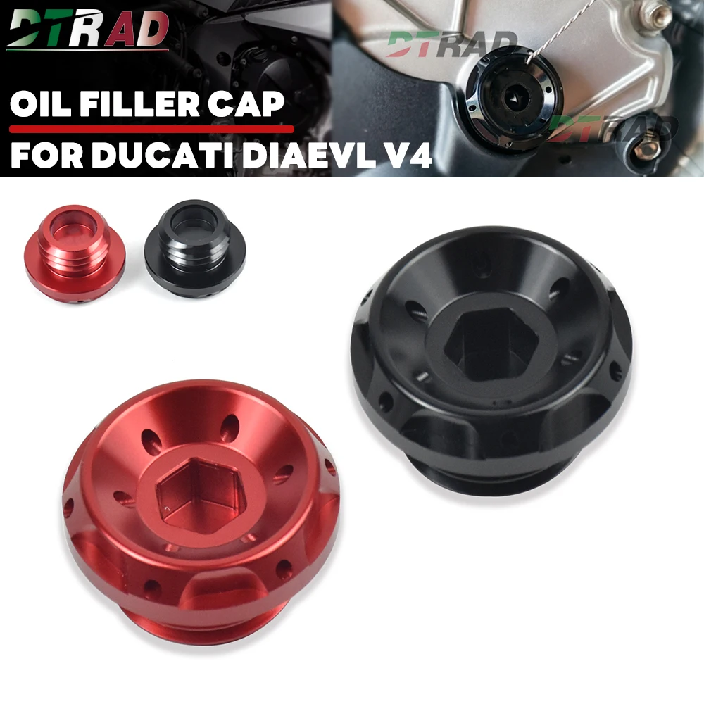 

M20*2.5 CNC Aluminum Oil Filler Cap For DUCATI Diavel V4 1200 1260 S DESERTX RALLY Engine Right Side Fuel Oil Plug Screws Cover