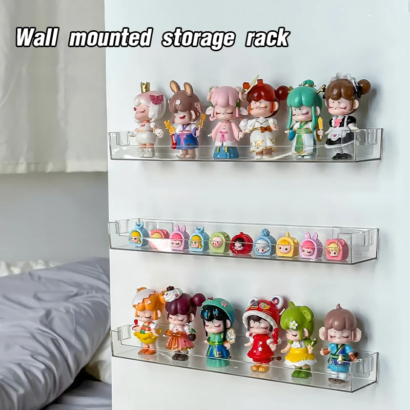 1-3pc Wall Mounted Storage Rack Transparent Acrylic Display Stand Sunglasses Perfume Model Storage Shelves Wall Hanger Organizer