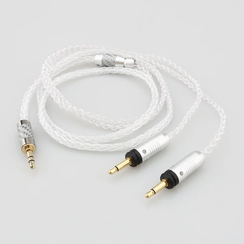 HIFI 8 Core 99% 7n Pure Silver Earphone Cable For Focal Clear Elear Elex Elegia Stellia Celestee Radiance