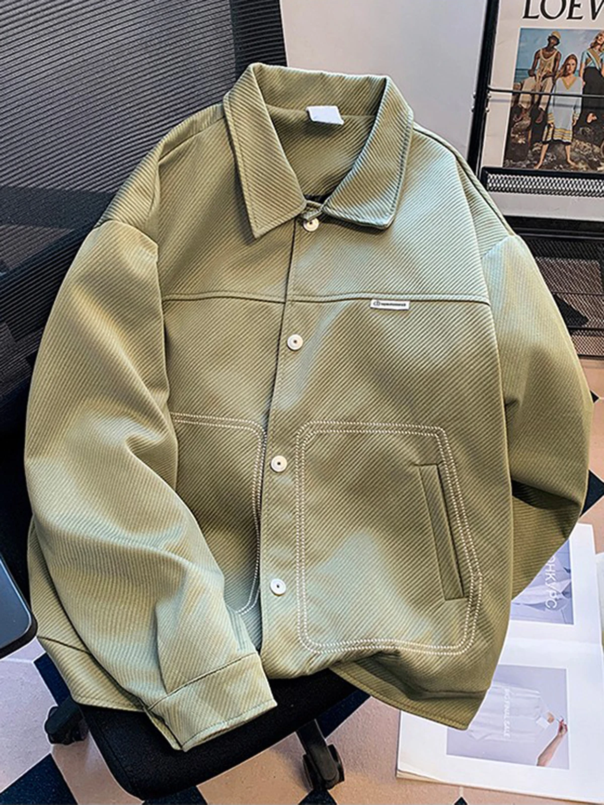 

Женская зеленая осенняя куртка, пальто в стиле Харадзюку, куртка-бойфренд с длинными рукавами, винтажная верхняя одежда больших размеров 2000-х годов, модная осенняя одежда