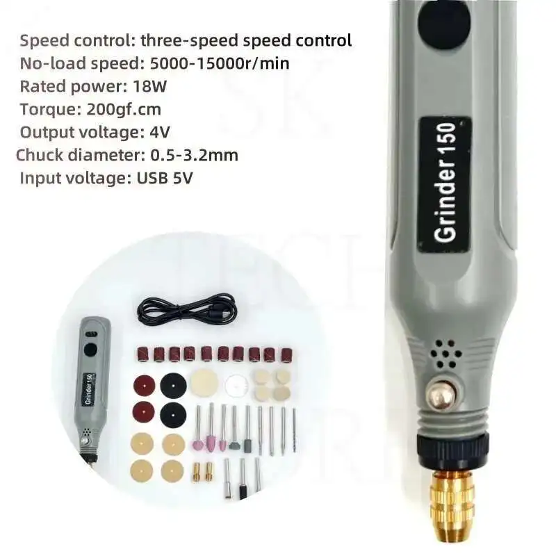 

Electric mini electric grinder small grinding machine jade cutting and polishing artifact micro rechargeable drill carving