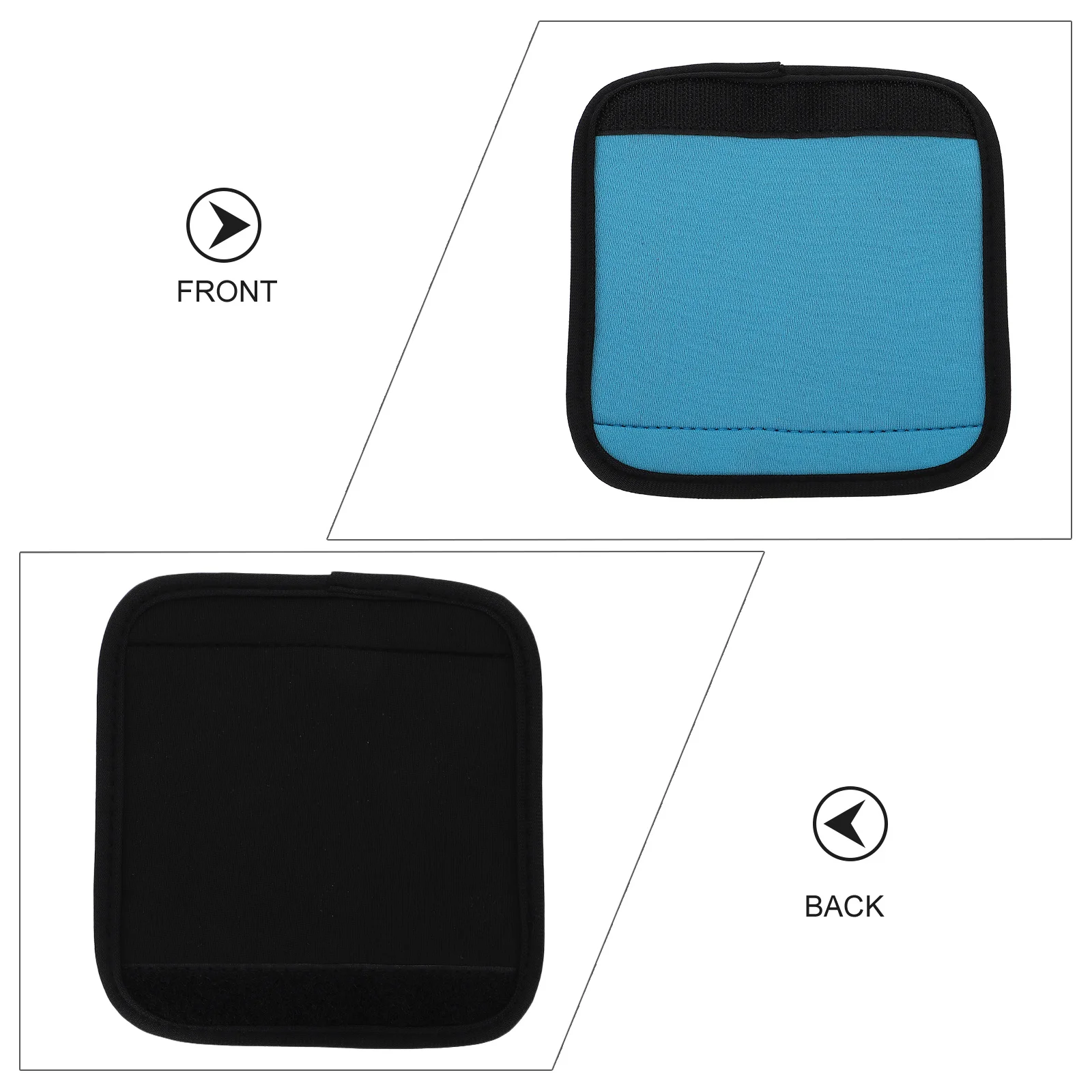 2 قطعة مقبض الأمتعة يلتف النيوبرين مقبض القبضات حقيبة السفر يغطي حقيبة اليد حماة إكسسوارات الأمتعة #5